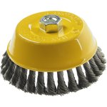 ER-11150, Кордщетка для УШМ "чашка" 150мм крученая сталь ЭВРИКА