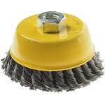 ER-12100, Кордщетка для УШМ "чашка" 100мм крученая сталь ЭВРИКА