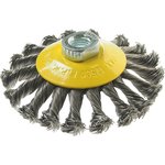 ER-15115, Кордщетка для УШМ коническая 110мм крученая сталь ЭВРИКА