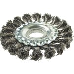 ER-18100, Кордщетка для УШМ дисковая 100мм крученая сталь ЭВРИКА