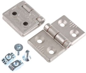 3842544530, Die Cast Aluminium Door Hinge, 6mm Slot, 40 mm Strut Profile