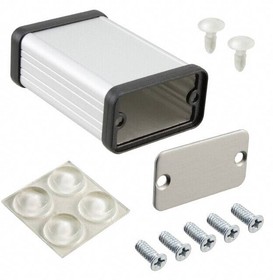 Фото 1/2 1455D601, Enclosures, Boxes, & Cases 2.4x1.8x.99"Extruded w/MetalEnds Clear