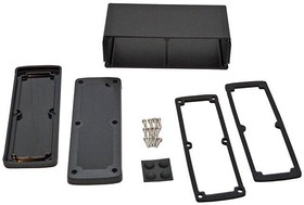 EXN-23363-BKP, Enclosures, Boxes, & Cases Extruded Aluminum Enclosure Black with Plastic Cover (2.4 X 7 X 3.5 In)