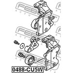 0488-CU5W, 0488-CU5W_ролик обводной ремня ГРМ!\ Mitsubishi Grandis 2.4 04