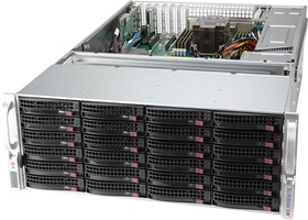 Корпус Storage 4U/Single Socket P+ (LGA-4189)/UP to 3TB/2 PCI-E 4.0 x16 (LP) slots/2x 10GbE RJ45/36x Hot-swap 3.5"/Redundant Titanium 1200W