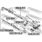 NGB-R51, NGB-R51_втулка рейки рулевой!\ Nissan Frontier/Pathfinder/ Navara/Xterra 04