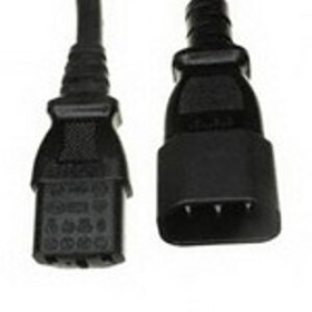 319004-T01, Cable; 3x1mm2; 3x17AWG; IEC C13 female,IEC C14 male; PVC; 2.5m