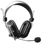 A4Tech HS-50,Черный(серебристые вставки) {Гарнитура стерео, монитор типа ...