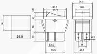 IRS-201-1A3 (синий), Переключатель с подсветкой ON-OFF (15A 250VAC ...