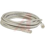 73-7796-50, Cat5e Male RJ45 to Male RJ45 Ethernet Cable, U/UTP, White PVC Sheath, 15m