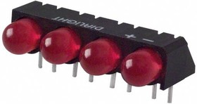 550-2407-004F, LED Uni-Color Hi-Eff. Red 650nm 8-Pin Bulk