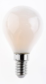 Фото 1/10 Лампа Filament Шар 9W 610lm 4100К Е14 milky диммируемая LED 1/10/50 105201209-D