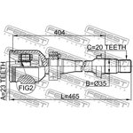 0111-st220rh, ШРУС ВНУТРЕННИЙ ПРАВЫЙ 23x35x20 (TOYOTA AVENSIS ...