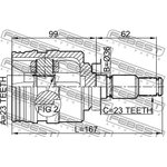 0111-SXA10RH, 0111-SXA10RH_ШРУС внутренний правый к-кт!\ Toyota ...