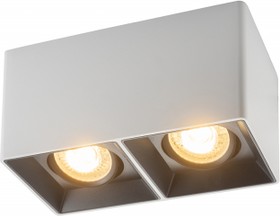 Denkirs DK3035-WB Светильник накладной IP 20, 10 Вт, GU5.3, LED, белый/черный, пластик