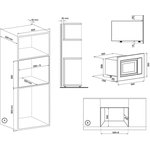 КА-00005298, Встраиваемая микроволновая печь KRONA LAUNE 60 WH K, глуб.30 см ...