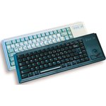 G84-4400LPBDE-2, Wired PS/2 Compact Trackball Keyboard, QWERTZ, Black