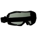 GG6002SGAFBLK, GoggleGear Anti-Mist Safety Goggles, Grey PC Lens, Vented