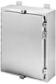 A20H1608SSLP, Wallmount Hinged with NEMA Clamps Type 4X, 20x16x8, Brushed, SS304