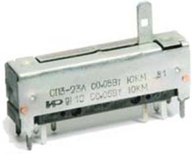 Резистор переменный, движковый 470 Ом, линейность А, ширина 50мм, вал и размеры 4x18, СП3-23Л