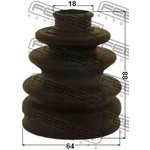 0115-MHU38R, Пыльник ШРУС TOYOTA COROLLA/FIELDER CE121,NZE12#,ZZE12# 2000.08- ...