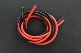 Фото 1/2 FIT0584, DFRobot Accessories High Temperature Resistant Silicone Wire (16AWG 1.5mm2 1m Red &amp; Black)