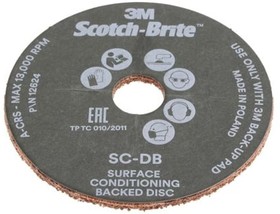 Фото 1/6 FN510074043, Aluminium Oxide Sanding Disc, 115mm, Coarse Grade, Scotch-Brite SC-DB, 10 in pack