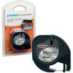 Картридж ленточный Dymo LT S0721730 черный/серебристый металик для Dymo