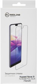 Фото 1/2 Защитное стекло для экрана Redline черный для Huawei Nova 3i/nova 3/mate 20 lite 1шт. (УТ000017128)