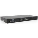 NIO-EUSB 12EP, Концентратор сетевой USB, 12*USB 2.0, 1*10/100/1000 Base-T