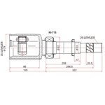 NI715, Шрус внутренний RH NISSAN QASQAI J10 HR16 06-13
