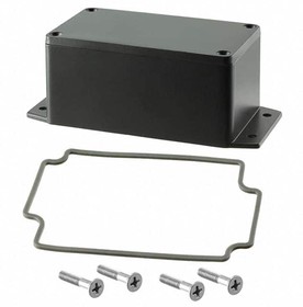 AN-2853-AB, Smooth Black Die Cast Aluminum Bracket Mount Enclosure