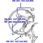 HR201165, Сайлентблок нижнего рычага передней подвески, наружный