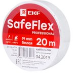 Изолента ПВХ 19мм (рул.20м) бел. SafeFlex EKF plc-iz-sf-w