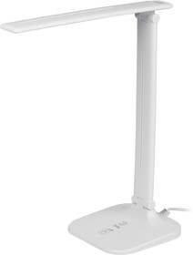 Фото 1/10 Настольный светильник ЭРА NLED-484-11W-W светодиодный с основанием белый Б0059856