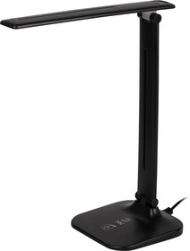 Фото 1/10 Настольный светильник ЭРА NLED-484-11W-BK светодиодный с основанием черный Б0059857