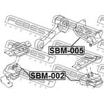 SBM005, Опора ДВС AT SUBARU IMPREZA G10 92-02