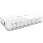 Коммутатор D-Link неуправляем. с 8 портами 10/100/1000Base- T(DGS-1008A/F1A)