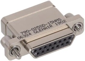 790-025SD-15NMS, D-Sub Micro-D Connectors CBL PLUG W/SKT CONT 15CONT #23AWG