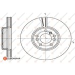 1622814880, Диск тормозной BMW X5 (E53) 3.0/4.4 00-/X3 (E83) 3.0sd 06- передний