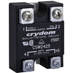 CSW2425P, Solid State Relay - 3-32 VDC Control - 25 A Max Load - 24-280 VAC ...