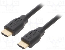 CH0100, Кабель; HDCP,HDMI 2.0; вилка HDMI,с обеих сторон; 1м; черный