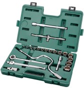 09088, Головки (набор) 22пр. Торцевые с Принадлеж. (S.A.E) пласт.кор.