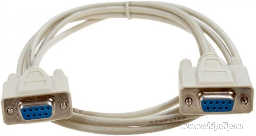 Нуль модемный кабель RS-232 COM DB9F/DB9F для подключения кассы