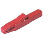 932435101-, Crocodile Clip 4 mm Connection, Brass Contact, 25A, Red