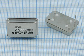 Управляемый напряжением (VCXO) Генератор кварцевый 27МГц с перестройкой ПЧ:+/-100ppm; гк 27000 \VCXO\FULL\TTL\ 5В\HVX-1F100\
