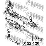 0122-120, 0122120_тяга рулевая!\ Toyota Corolla Ce120/Nze12/Zze12 00-08