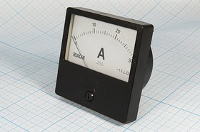 Фото 1/3 Головка измерительная Амперметр, размер 80x80 мм, 30А/75мВ, марка CG-80, точность 1.5