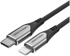 Фото 1/2 Vention TACHF, Кабель Vention USB 2.0 CM/Lightning 8M для iPad/iPhone - 1м. Серебристый