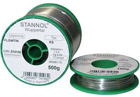 FLOWTIN/TC/KS100, 574401, Solder Wire, 0.3mm, Sn99.3/Cu0.7, 100g